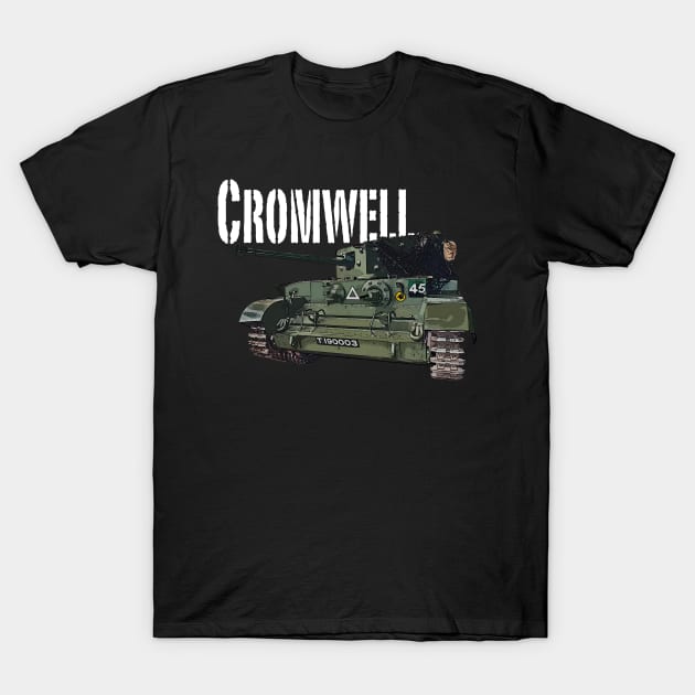 Cromwell Tank T-Shirt by BearCaveDesigns